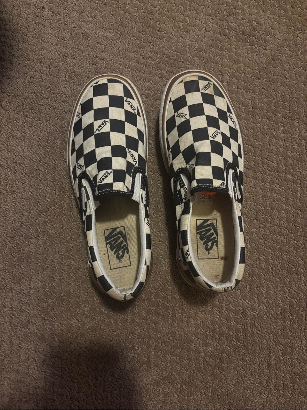 Vans Checkerboard Slip-On Sneakers - Black & White
